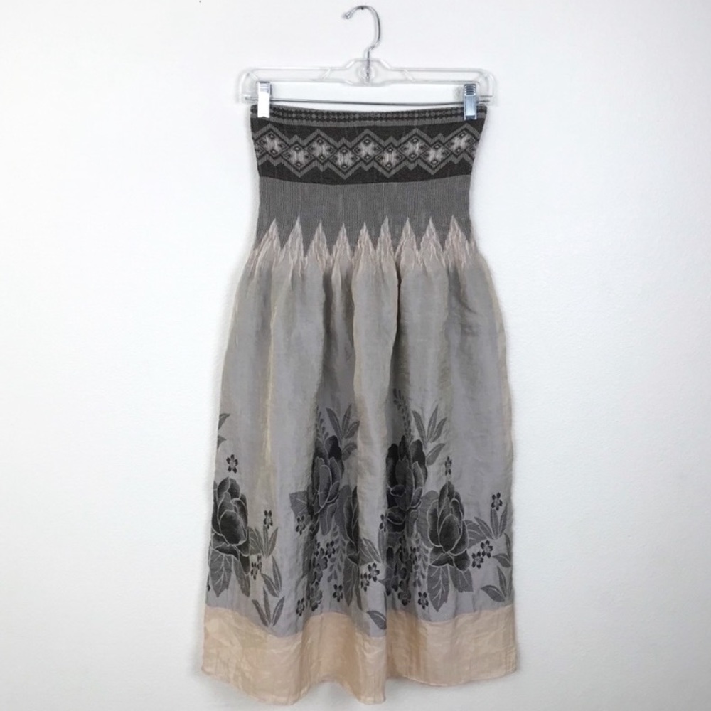 Lapis Anthropologie One Size Strapless Dress